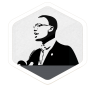 Malcom X Badge